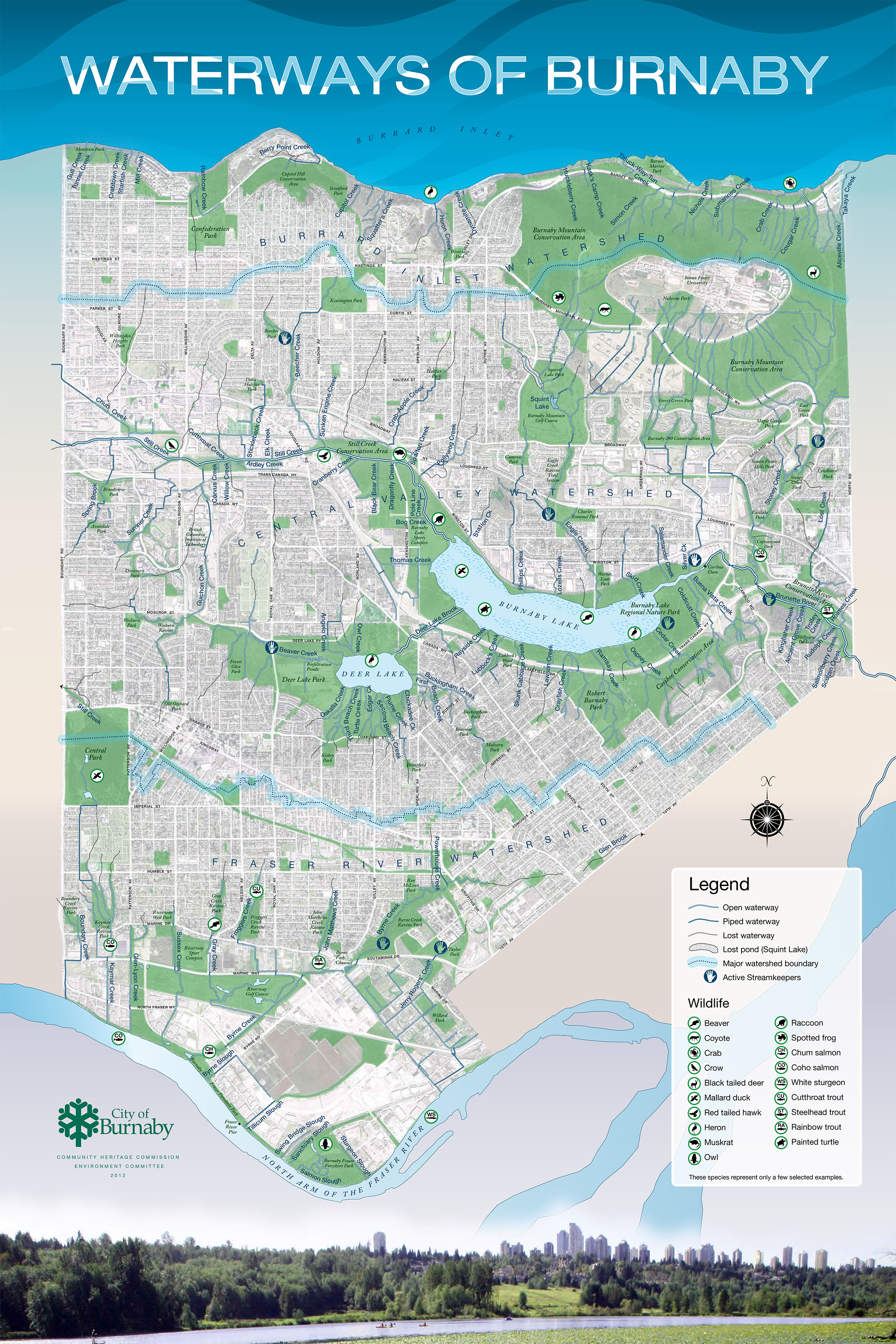 Burnaby Waterways Map 
